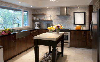 Kitchen center island sink stove - a kitchen free wallpaper for desktop