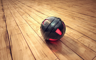 Black red ball wooden floor 2 - the top free wallpaper