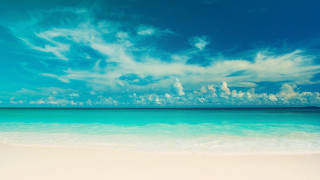 Beach blue sky white sand 7 - white cloud free wallpaper for desktop