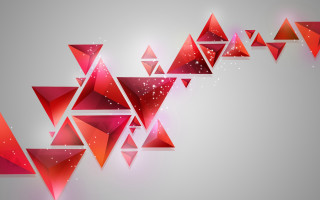 Red abstract triangles stars gray - a place free wallpaper for desktop