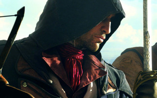 Man hooded jacket horse sword - ultra realistic face free wallpaper