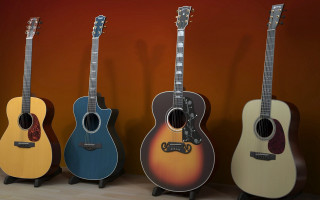 Guitar row wooden floor realistic - a wooden floor next free wallpaper for desktop