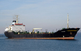 Large ship water sky clouds - a few cloud free wallpaper