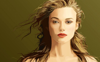 Woman longhair redlipstick greenbackground photorealism - a red lipstick free wallpaper for desktop