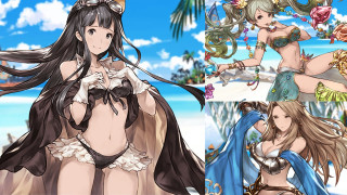 Woman bikini sword beach summer - octopath traveler free wallpaper