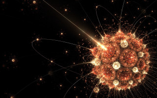 Star cluster red yellow fractal - many star free wallpaper for desktop