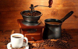 Coffee maker cup coffee beans - product photography free wallpaper