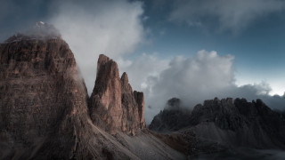 Mountain range clouds distant horizon - a few mountain free wallpaper for desktop