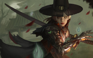 Witch sword hat fantasy concept - a sword and a hat free wallpaper for desktop