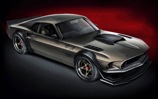 Silver sports car red background - ed roth free wallpaper