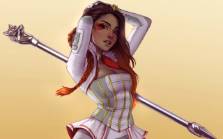 Cosplay woman sword cat braid - a sword and a sword blade free wallpaper