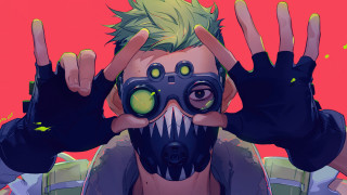 Cyberpunk gasmask greeneyes vulcan signal - a gas mask free wallpaper