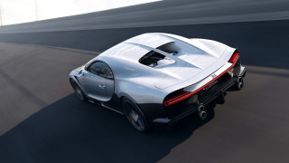 Silver sports car bridge building - path free wallpaper