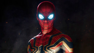 Spiderman glowing eyes starry sky - rossdraw global illumination free wallpaper for desktop