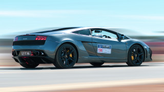 Silver sports car driving road 7 - a field of grass and trees free wallpaper for desktop