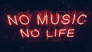 Neon sign no music no - a silk screen free wallpaper