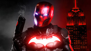 Man suit gun glowing red - brian alfred free wallpaper