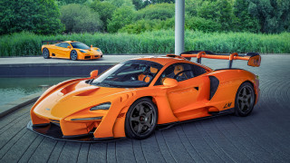 Orange sports car lake panfuturism - nice looking orange sports car free wallpaper