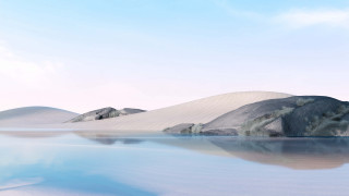 Lake mountains rocks sky clouds - a mountain range in the distance free wallpaper