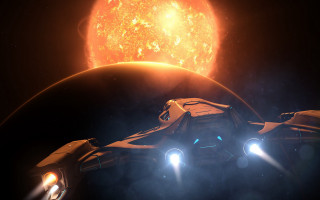 Sci fi spaceship sunset earth - past free wallpaper for desktop