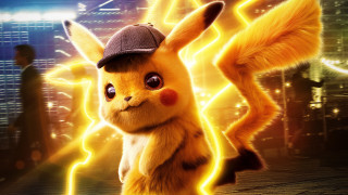 Pikachu dancing city lights neon - free light wallpaper