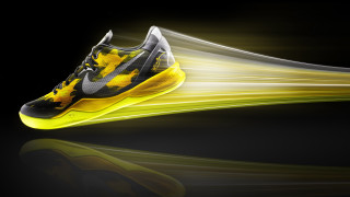 Shoes yellow black light streak - a pair of shoes free wallpaper