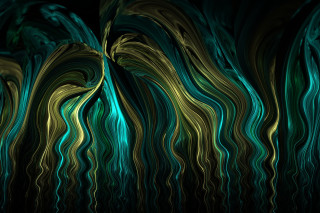 Abstract green yellow swirly background - android jones free wallpaper