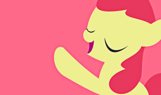 Pink pony closed eyes heart - a pink pony free wallpaper