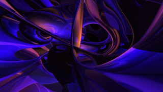 Purple blue fractal raytraced generative - elizabeth murray free wallpaper
