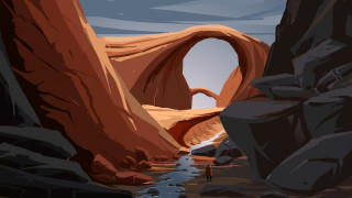 Canyon man river arch rock - a canyon next free wallpaper