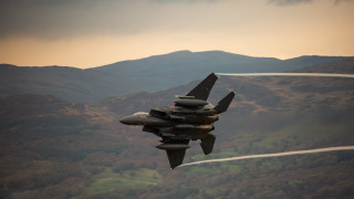 Fighter jet smoke mountains sunset - colin hayes free wallpaper