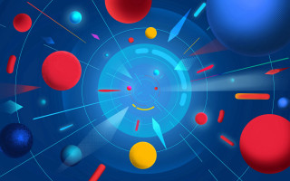 Space station colorful planet stars - circle free wallpaper for desktop