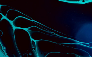 Blue liquid flowing black surface - eyvind earle free wallpaper