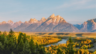 River forest mountains autumn sunset - hillside next free wallpaper