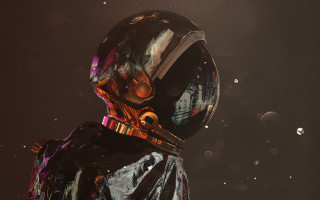 Space suit helmet goggles planet - a man in a space suit free wallpaper