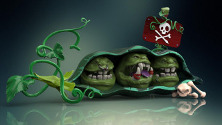 Green pearl skull crossbones pirate - zbrush free wallpaper