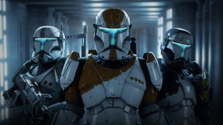 Two men costumes hallway glowing - 8 k concept art free wallpaper for desktop