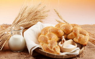 Basket milk bread wheat table - the table free wallpaper
