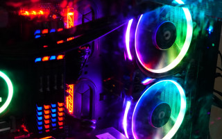 Computer case neon fan logo - a neon free wallpaper