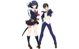 Anime characters swords standing together - their hand free wallpaper for desktop