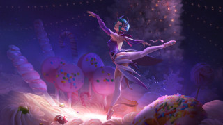 Fantasy dancer candyland night stars - a woman in a costume free wallpaper