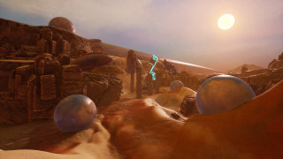 Desert rocks cross fullmoon night - a full moon in the background free wallpaper for desktop