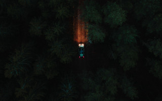 Train forest night light cinematic - a train traveling free wallpaper for desktop