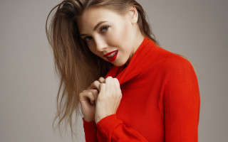 Eszter mattioni red sweater portrait - a red sweater free wallpaper