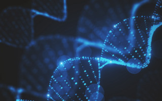 Blue lights spiral microscopic bokeh - the middle of the image free wallpaper for desktop