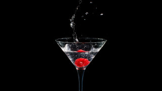 Martini glass red ball splash - bert stern free wallpaper