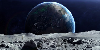 Earth moon view man walking - a view of the earth free wallpaper