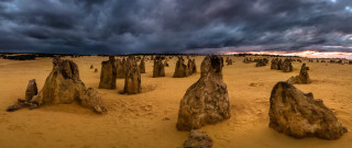 Rock sand clouds beach horizon - elizabeth durack free wallpaper for desktop