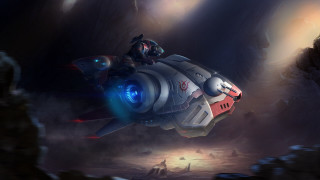 Futuristic ship floating person cockpit - league of legends concept art free wallpaper for desktop