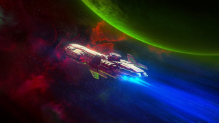 Space ship colorful space planet - a space ship free wallpaper for desktop